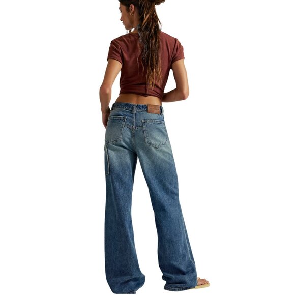 We The Free Tinsley Baggy Straight Jeans • Hazey Blue • 29 • NWOT (Altered) - Picture 7 of 12